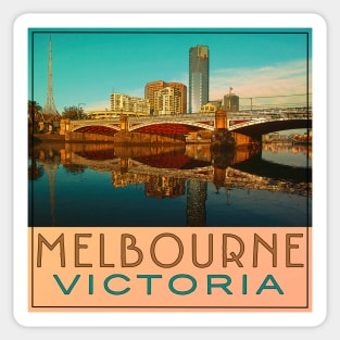 Melbourne Victoria Retro Sticker